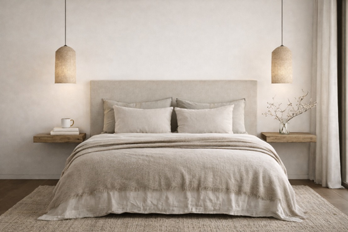 Serene natural bedroom